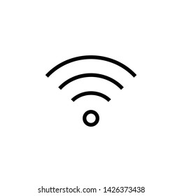 wireless wifi icon vector. perfect wireless symbol. website and mobile design.white background. netwok icon