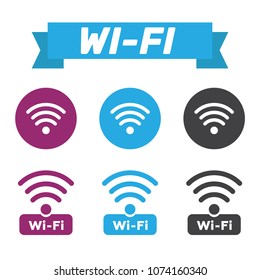 Wireless and wifi icons. Wireless Network Symbol wifi icon. Wireless and wifi vector
