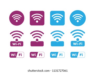 Wireless and wifi icons. Wireless Network Symbol wifi icon. Wireless and wifi vector