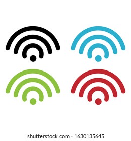 Wireless and wifi icons. Wireless Network Symbol wifi icon. Wireless and wifi vector