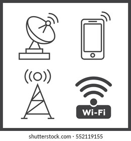 Wireless and wifi icons. Wireless Network Symbol wifi icon