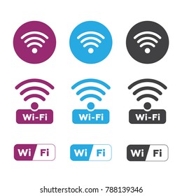 Wireless and wifi icons. Wireless Network Symbol wifi icon. Wireless and wifi vector