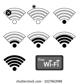 wireless and wifi internet connection icon set vector illustration.
