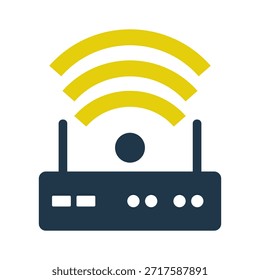 Router de red de Internet inalámbrico Wi-Fi en Vector sobre fondo blanco