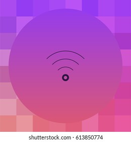 Wireless and wifi low connection icon or sign for remote internet access.