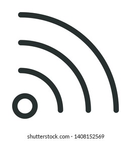 wireless or wi-fi - minimal line web icon. simple vector illustration. concept for infographic, website or app.