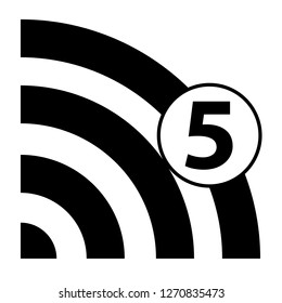 Wireless wifi network world 5G icon vector design isolated on white background.