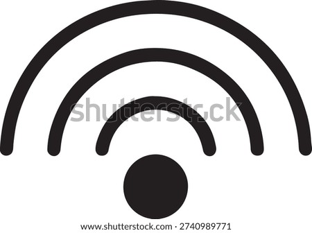 Wireless Wi-Fi signal connection internet hotspot vector icon