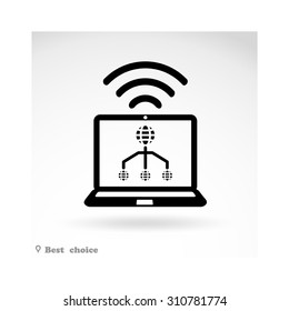 Wireless and wifi vector icon