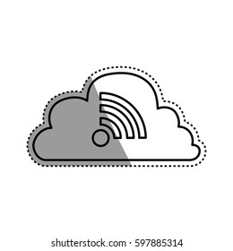 Wireless wifi zone icon vector illustration graphic design