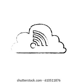 Wireless wifi zone icon vector illustration graphic design