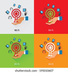 Wireless,Communication Concept,vector