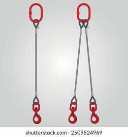 WireRope 1 leg 2legs 3 legs and 4 Legs_Swivel Self Locking Hook