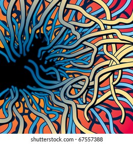 Alambres. Antecedentes abstractos. Ilustración vectorial