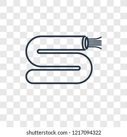 Wires concept vector linear icon isolated on transparent background, Wires concept transparency concept in outline style
