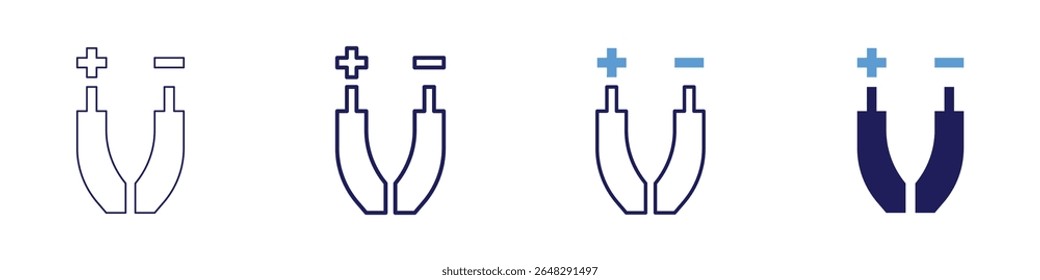 Wires icon in 4 different styles. Thin Line, Line, Bold Line, Duotone. Duotone style. Editable stroke.