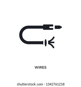 wires isolated icon. simple element illustration from electrian connections concept icons.