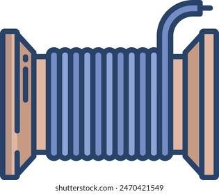 Wires linear color vector illustration