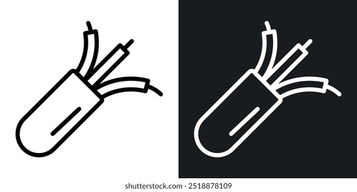 Wires outlined icon vector collection.
