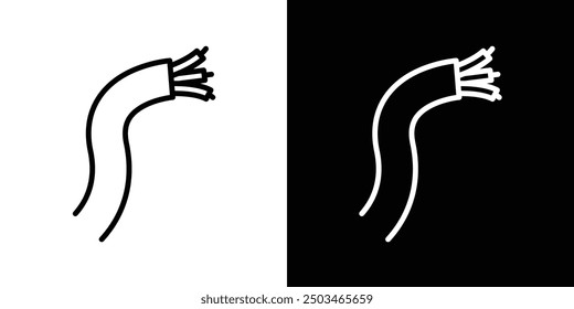 Wires thin line vector icon set.