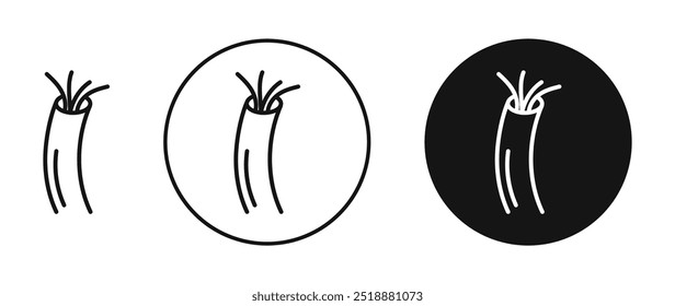 Wires vector icon in black and blue colors
