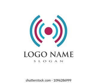 wires, wiring logo template vector icon