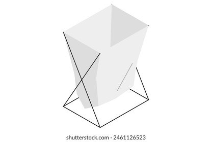 Cesta de lavandería de tipo alambre, ilustración isométrica, Ilustración vectorial