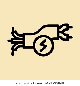 wiring line icon illustration vector graphic. Simple element illustration vector graphic, suitable for app, websites, and presentations isolated on white background