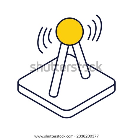 Wirless Tower Icon, vector stock illustration.