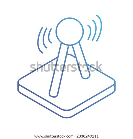 Wirless Tower Icon, vector stock illustration.