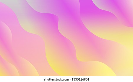 wirly Colorful Vibrant Shapes. Abstract wave shape with gradient color. Warm colors. Vector illustration. Gradient.