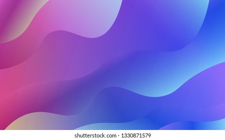 wirly Colorful Vibrant Shapes. Abstract wave shape with gradient color. Warm colors. Vector illustration. Gradient.