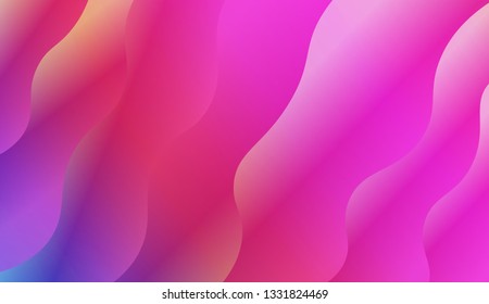 wirly Colorful Vibrant Shapes. Abstract wave shape with gradient color. Warm colors. Vector illustration. Gradient.