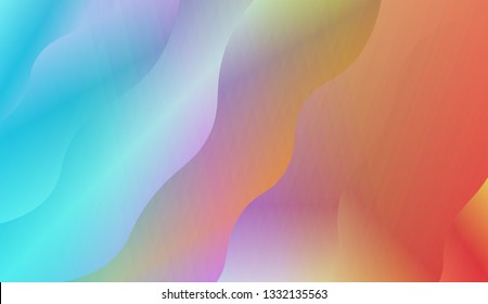 wirly Colorful Vibrant Shapes. Abstract wave shape with gradient color. Warm colors. Vector illustration. Gradient.