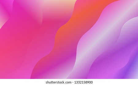 wirly Colorful Vibrant Shapes. Abstract wave shape with gradient color. Warm colors. Vector illustration. Gradient.