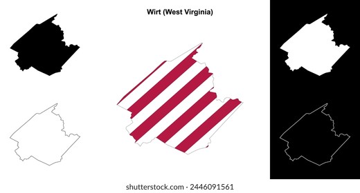 Wirt County (West Virginia) Outline Karte zusammengestellt