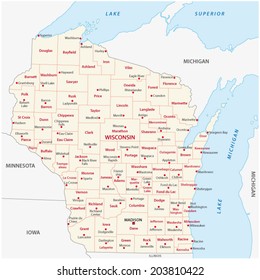 Wisconsin Administrative Map