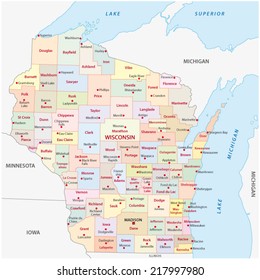 Wisconsin Administrative Map