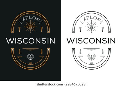 Wisconsin City Design, Vector illustration.