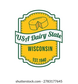 Wisconsin Dairy State Symbol or Tag Perfect for your cheese product 