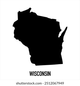 Wisconsin-Karte. Abstraktes Design, Vektorgrafik