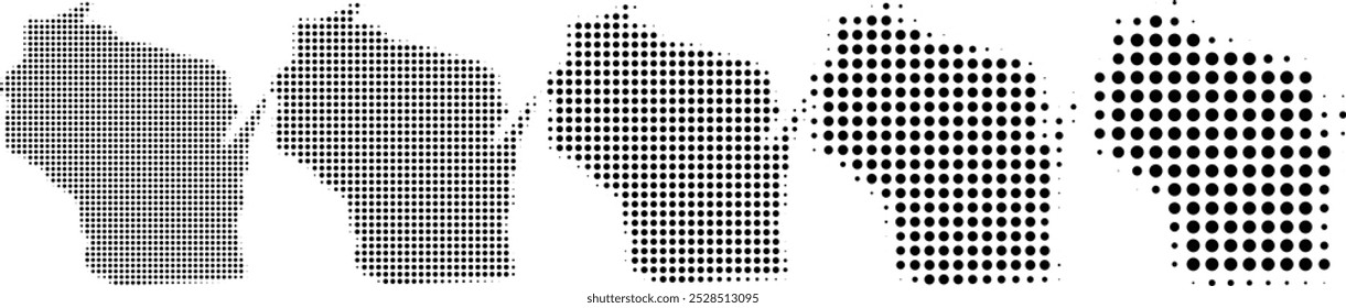 Tono medio del mapa de Wisconsin en diferentes tamaños.eps
