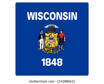 Wisconsin Square Flag