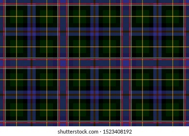 Wisconsin Tartan. Seamless rectangle pattern for fabric, kilts, skirts, plaids