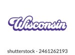 Wisconsin typography design for tshirt hoodie baseball cap jacket and other uses vector