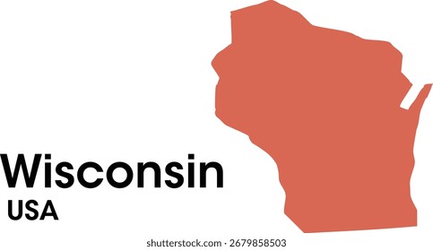 wisconsin mapa dos eua em vetores