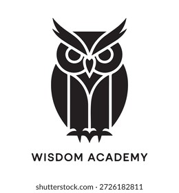 logotipo da academia da sabedoria com uma coruja estilizada