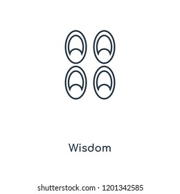 Wisdom concept line icon. Linear Wisdom concept outline symbol design. This simple element illustration can be used for web and mobile UI/UX.