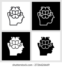 Wisdom Icon with Black and White Background