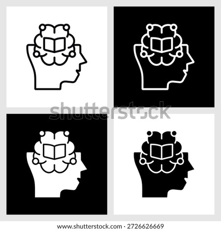 Wisdom Icon with Black and White Background